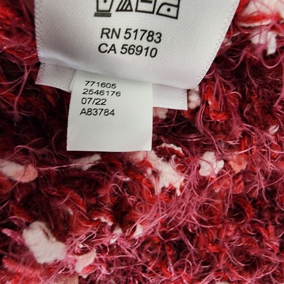 Maurices Sweater Womens Size XL Red Off The Shoulder Relaxed Textured Eyelash - Picture 14 of 14